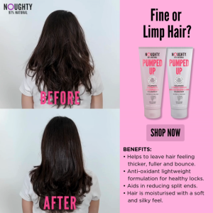 [Exp: Dec 2026] Noughty Pumped Up Volumising Conditioner 250ml- For Limp Fine Hair | Volume Boost | Fuller Thicker Look