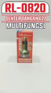 Senter Tangan Multifungsi 20W + Lampu Emergency 5W Cahaya Putih / Senter Tangan Terang RL-0820 FHCL