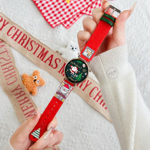 Suitable for Huawei GT5/4 Special Strap Female Fall and Winter New Arrival Gt5pro Watch Female Fancy Watch2/3/4pro Wrist Strap Female Honor Series Replacement Belt Creative Christmas Cute Elk