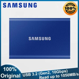 SAMSUNG T7 Portable Blue SSD External Solid State Drive 1TB / 2TB / 4TB External Hard Drive Up to 1050MB/s USB 3.2 Gen 2