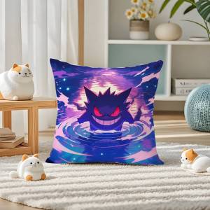 Bandai | Pokemon Sylveon Anime Plush Pillow Cover Soft Short Plush Cushion Cover For Sofa Bedroom Home Decor Gift Decoration