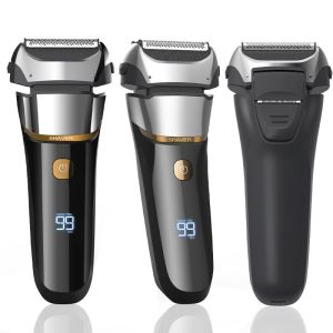Electric Shaver 4D For Men Rechargeable Shaving Beard Razor Trimmer Machine For Barber USB Type-C Rechargeable Waterproof HT-909