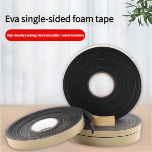 Black soundproof foam tape for single-sided sound insulation shock absorption and door and window joint filling