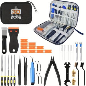 3D Printer Tools Kit 33pcs 3D Printer Accessories for All FDM/SLA Printers Includes Nozzle Cleaning Removal Scrapers