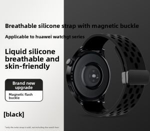 Magnetic Buckle Breathable Silicone Watch Strap