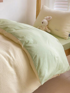 Bộ Chăn Ga Gối Cotton Vo Sợi Đơn Giản