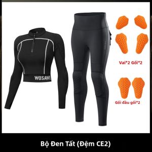 Bộ Áo Khoác Và Quần Đi Xe Máy Nữ WOSAWE Đạt Tiêu Chuẩn An Toàn CE Cấp 2 Có Đệm Bảo Vệ Tháo Rời Kiểu Dáng Ôm Sát Dành Cho Đua Xe Mô Tô