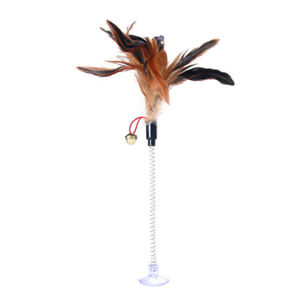 Moda Pet Toy Cat Teaser Colorful Feather Stick Swing Funny Toys