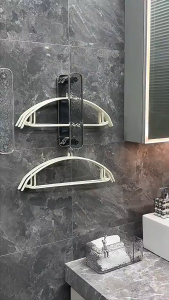 Clothes Hanger Holder Retractable Wall Mounted Clothing Hanger Organizer Hanger Storage Rack