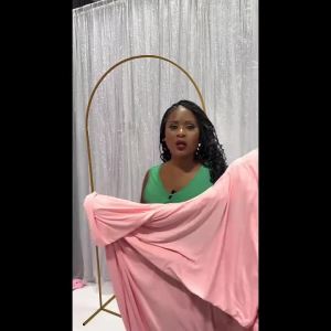 6/6.6/7.2FT Multi-Color Stretchy Spandex Pleated Fabric Arch Backdrop Cover for Wedding Birthday Baby Shower Decoration