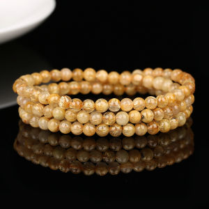 Vòng Tay Nhiều Vòng Đá Pha Lê Màu Vàng Tự Nhiên Ba Vòng Nhiều Lớp Cho Nam Và Nữ Trang Sức Đá Quý Thời Trang Mới Không Có Chứng Chỉ