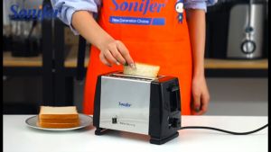SONIFER Toaster Pemanggang Roti Pop Up Otomatis 2 Slot SF-6007