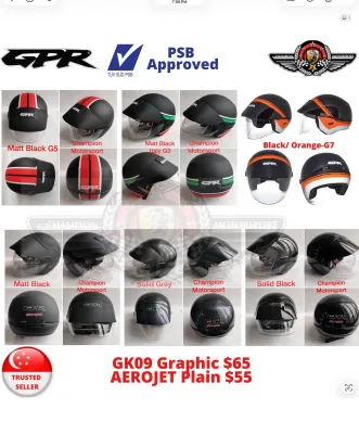 GPR Helmet GK09 AeroJet G3 (PSB Approved)