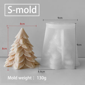 Christmas Tree Candle Silicone Mold DIY Aromatherapy Gypsum Cement Ornament Mould Christmas Home Decoration