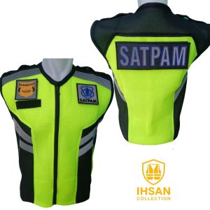 Rompi Satpam Bahan Jaring Tebal Gratis Nama Dada