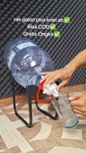 Rak Galon Besi FREE Kran Galon Food Grade - Rak Tatakan Galon Besi Berkualitas by Einstein-Store
