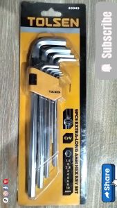 Bộ Lục Giác Tolsen 9 Cây Dài 20049