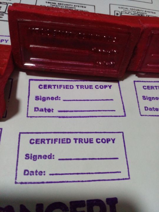 CERTIFIED TRUE COPY RUBBER STAMP MACHINE MADE Lazada PH