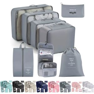 Bộ Tổ Chức Đồ Du Lịch 8 Món Túi Đựng Đồ Du Lịch Dạng Khối Tủ Quần Áo Di Động Túi Đựng Hành Lý Để Quần Áo & Giày Dép Chất Liệu Polyester Thân Thiện Với Môi Trường