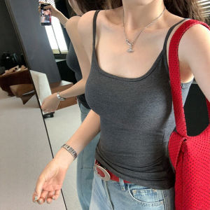 DUOFEIYAN | Gray Padded Slim Fit Vest Tank Top