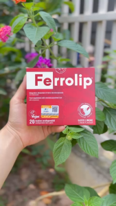 Ferrolip - Sắt Sinh Học Dạng Bột Buccal Tan Ngay Trong Miệng (Hộp 20 gói)
