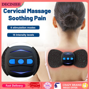 DECINIEE Mini Neck Massage Sticker Cervical Vertebra Physiotherapy Massager Body Relaxation Pain Relief Waist Back Massage Pad