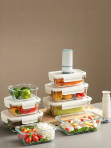 Onlycook | Hộp Đựng Thực Phẩm Kính Chống Nhiệt Có Khả Năng Hút Chân Không
