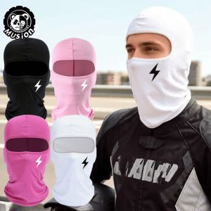 Musion Lightning Bolt Pattern Balaclava Face Mask Breathable Coverage Sweat Absorbent Cooling Skull Cap Cycling Running Hiking