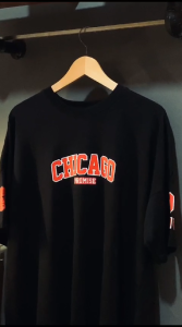 PROMISE Kaos Pria Oversize Boxy Distro Premium Tshrit Pendek Oversized Chicago 23 Cotton Combed 24s