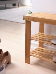 【NEW】 Bamboo Shoe Cabinet Multi-Functional Shelf Shoe Storage Organizer Shoe Rack
