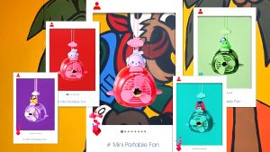 Đồ Chơi Quạt Đeo Cổ Minifan Hình Thú Cưng Đáng Yêu Với 3 Chế Độ Quạt Đi Kèm Sạc Type - C Tiện Lợi Đồ Chơi Giải Nhiệt Hè