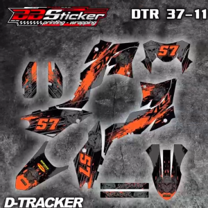 STICKER STRIPING KAWASAKI DTRACKER STICKER PREMIUM BISA HOLOGRAM DTR 37 SUPERMOTO