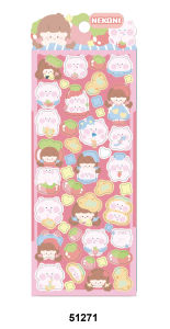 Nekoni Narrow Korean Style Guka Flash Film Cute Pet Daily Scrapbooking DIY Decoration PVC Stickers Adorable Girl Companion