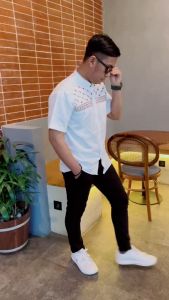 Baju Koko Bordir Pria Dewasa Lengan Pendek//Baju Muslim Bordir Mewah//Baju Koko Bordir Jasuke Lengan Pendek Bahan Adem dan Menyerap Keringat