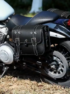 Bộ 2 Cặp Túi Da Treo Hông Xe Motor Xe Máy Có Khoá 33cm