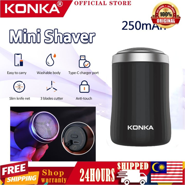 【Konka】Electric Shaver Mini Shaver Portable Beard Trimmer for Men ...