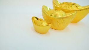 [1 Pcs] Uang Teal Emas / Yen Pao / Hiasan Imlek Uang Fu Yen Pao Gold / Yuan Bao