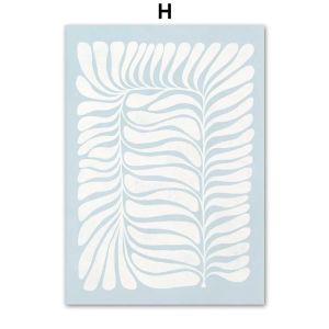BILIBILI | Blue Flower Market Minimalism Wall Art Canvas Painting Nordic Posters And Prints Abstract Wall Pictures For Living Room Decor