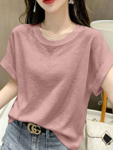 V.C.I | Pink Bamboo Ice Silk Loose Casual T-Shirt