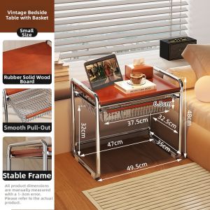 Elegant Designer Bedside Storage Shelf