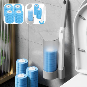 18/36Pcs Disposable Toilet Brush Long Handle Wall-mounted Wc Cleaning Tool Kit with Replaceable Brush Head Bathroom Accessories