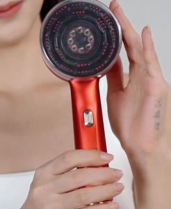 Electric Vibration Massage Comb Hair Care Brush Scalp Oil Applicator 630nm Red Light Therapy Hair Follicle Growth Comb Anti Loss