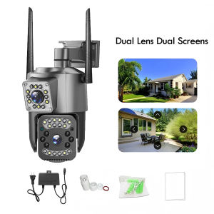 ซื้อ 1 รับ 1 V380 PRO กล้องสองเลนส์ WiFi หน้าจอคู่ 2กล้อง ดูพร้อมกันได้ Color Full HD 8ล้านพิกเซล กลางคืนภาพสี กล้องวงจรปิดไร้สาย