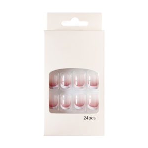 MONLEYTA | Wearable Manicure Nail Patches Summer New Style Short Length Ice Transparent Color French Style Finished Product Nail Art