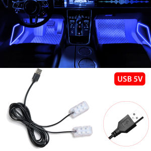 Dải Đèn LED Nội Thất Trang Trí Đèn Chân Xe Phụ Kiện Tạo Không Khí Tương Thích Với BMW 5 Series G30 Tesla Y Sử Dụng Cổng USB/Cig