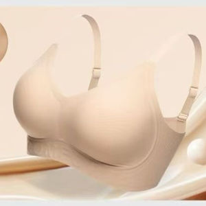 Womens Breathable Comfortable Underwear Non-Steel Ring Lifting Bra No Marks Small Breasts Gathering Side Breast Support