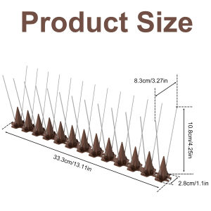 10Pcs Anti Bird Spikes Strip Stainless Steel Repeller Bird And Pigeon Spikes Deterrent Bird Scarer Repeller for Fence Roof Tools