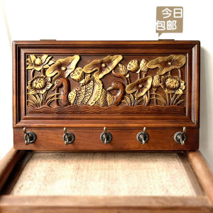 New Chinese Style Living Room Decorative Painting Power Distribution Box Covering Box Solid Wood Entrance Obstruction