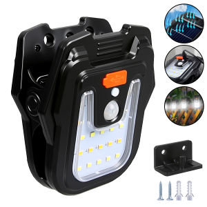 Rechargeable LED Solar Garden Lights With Clip 4 Light Mode IP65 Waterproof Sensor Lamp For Courtyard Garden Fence Wall Camping