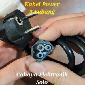 Kabel Power 3 Lubang Laptop 1m80cm Intracom Adaptor Colokan